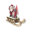 Picture of CHRISTMAS WOODEN DECO SANTA WITH SLEDGE
